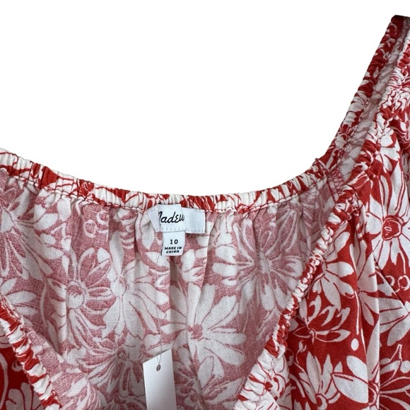 NWT Madewell Marge Button Up Mini Dress in Abstract Flora Sz 10 - Picture 4 of 7